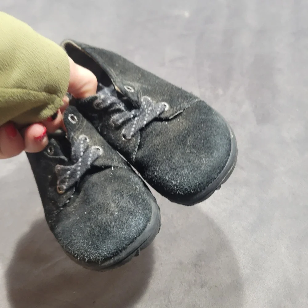 Bogs Wall Ball Lace Infants Size 8 Black Suede‎ Leather Sneakers 71587I-001